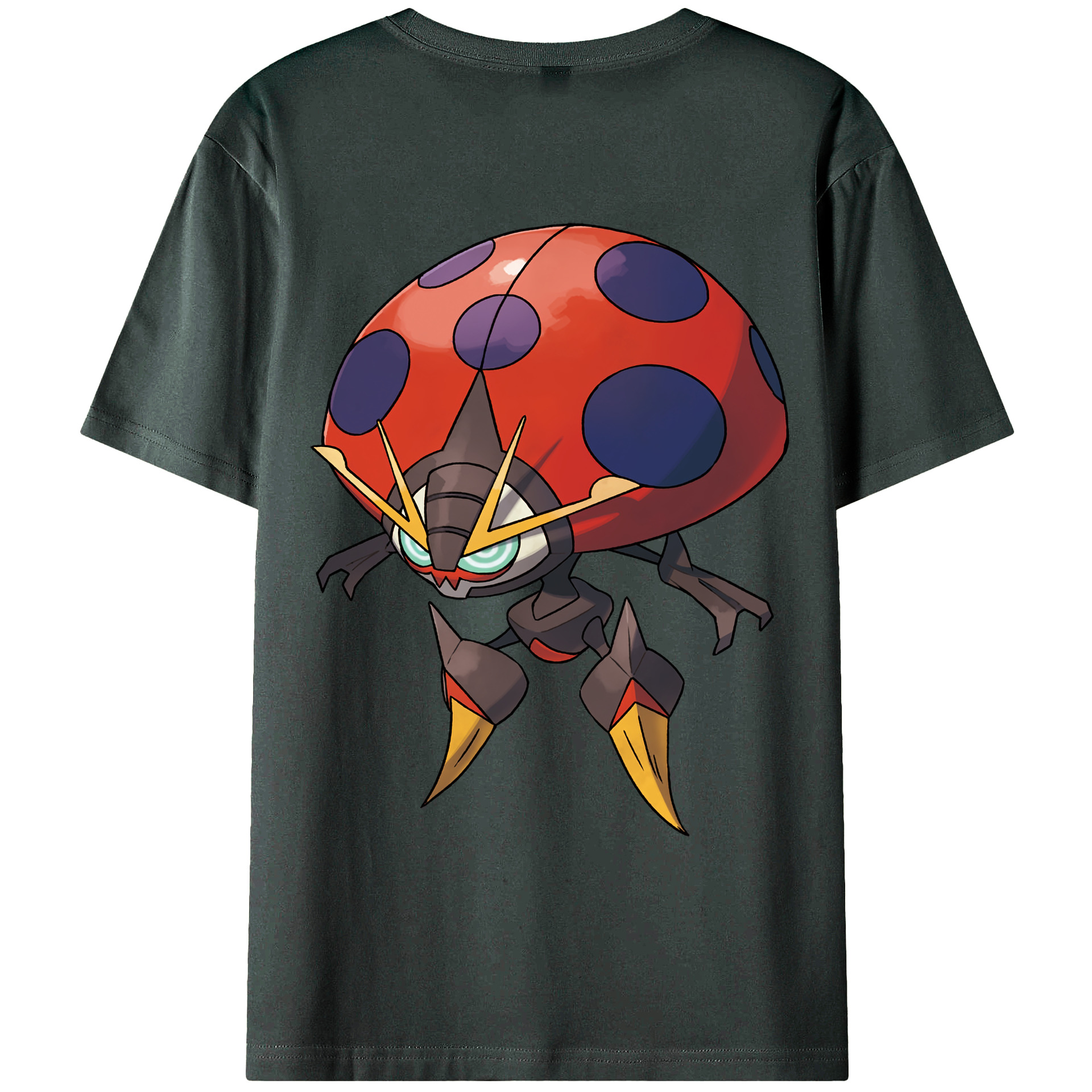 （画像用） ポケットモンスター Pokémon 綿100％ メンズ半袖Tシャツ（バックプリント） 通気性